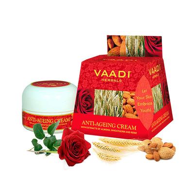 Anti-Ageing Cream - Almond, Wheatgerm Oil & Rose 30 gm - Creams/Oils/Lotions