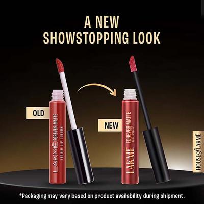 Lakme Forever Matte Liquid Lip, 16hr Lipstick, Cherry love 5.6ml - Liquid Lipsticks
