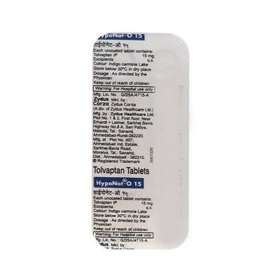 Hyponat O 15mg Tablet 10'S - Hyponatremia