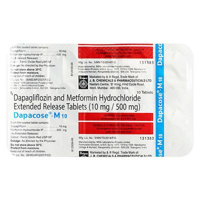 DAPACOSE M 10 Tablet 10's - Diabetes-Ant