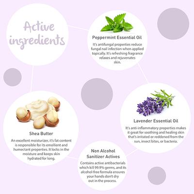 Dot & Key Hand Cream (Sanitizer + Moisturizer) - Lavender & Peppermint 50 ml - Hand Creams