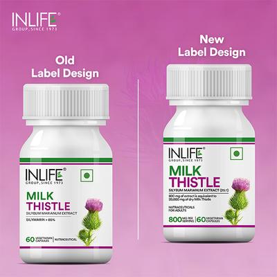INLIFE Milk Thistle 800 mg Vegetarian Capsule 60's - Herbal Dietary Supplement