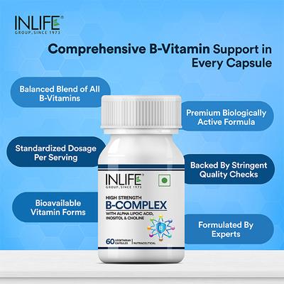 INLIFE B Complex Vegetarian Capsules 60's - Multi-Vitamins