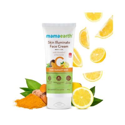Mamaearth Skin Illuminate Face Cream for skin brightening with Vitamin C and Turmeric for Radiant Skin 80 gm - Face Moisturizers