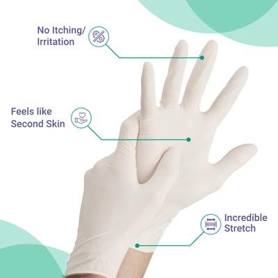 Care View Non Sterile Latex Medical Examination Hand Gloves 100's - Surgical Consumable
