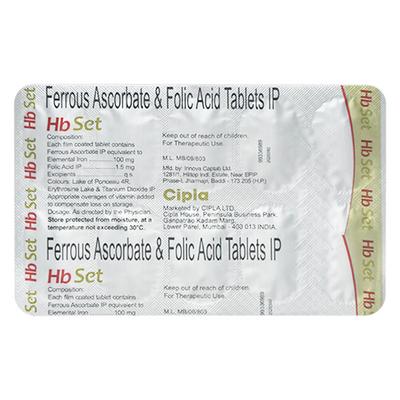 HB Set Tablet 10'S - Iron Supplement/Anaemia-Vma