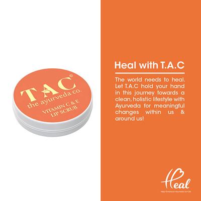 TAC - The Ayurveda Co. Vitamin C Lip Scrub for Women and Men Enriched with Vitamin E 20 gm - Lip Scrubs