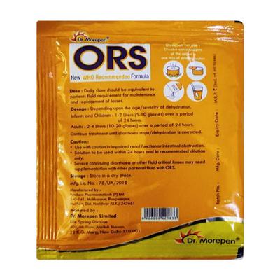 ORS (DR MOREPEN) REFRESHING ORANGE FLAVOUR Powder 21.8gm - Supplements-Ele