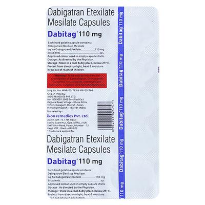 DABITAG 110mg Capsule 10's - Blood Clot-Ant