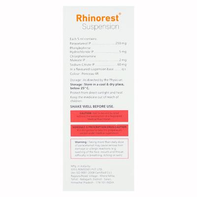 RHINOREST Suspension 60ml - Cough And Cold-Cou