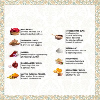 Keya Seth Aromatherapy Shahi Ubtan Pack, Moroccan Clay, Glowing, De Tan with Turmeric, Sandalwood 160 gm - Facial Kits