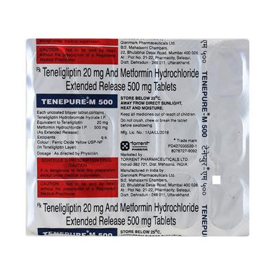 TENEPURE M 500 Tablet 15's - Diabetes-Ant
