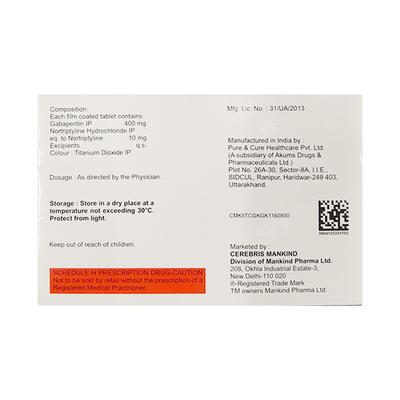 TRUGABA NT 400 Tablet 10's - Neuropathic Pain-Dru