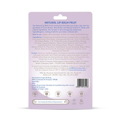 The Mom's Co. Natural Fruit Lip Balm with Cocoa & Shea Butters 5gm - Lip Balms