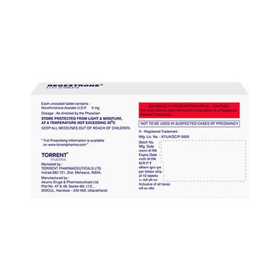 Regestrone 5mg Tablet 10'S - Hormonal Therapy-Oes