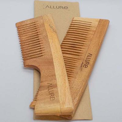 Allure Wooden Neem Comb (CD-02+CR-01) 1's - Hair Combs
