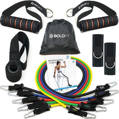 Boldfit Resistance Tube Kit (Pack of 11) - Workout Essentials