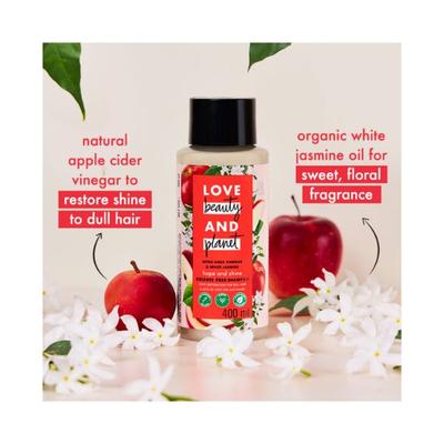 Love Beauty And Planet A Pple Cider Vinegar & Jasmine Sulfate Free Shine Shampoo 400 ml - Shampoos