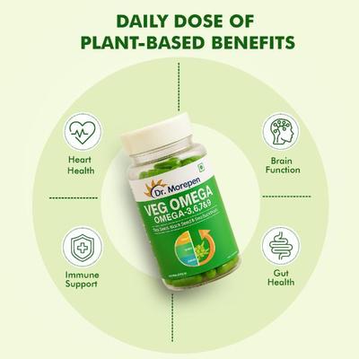 Dr. Morepen Veg-Omega 500 mg Capsule 60's - Omega Fish Oil Fatty Acids