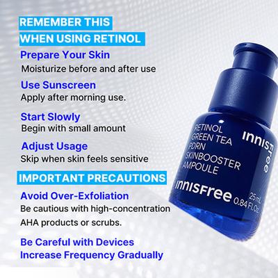 Innisfree Retinol Green Tea PDRN Skinbooster Ampoule 30 ml - Face Serum