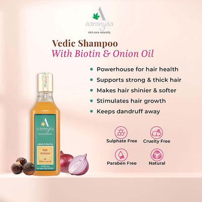 Aaranyaa Vedic Shampoo with Biotin and Onion Oil 250 ml - Shampoos