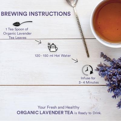 The Tea Ark Organic Lavender Tea - Mint 50 gm (Tin) - Green/Herbal Teas