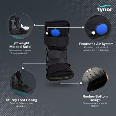 Tynor Walker Boot Air Short (S) (D 52) - Knee/Leg Supports