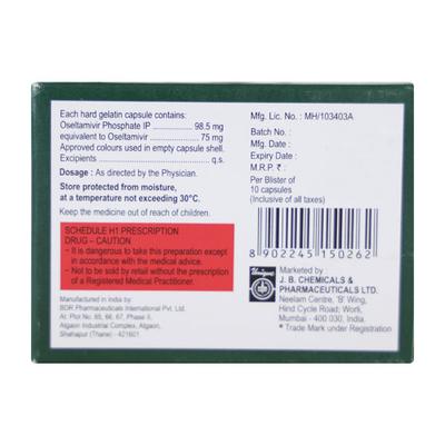 OLTAVIR 75 Capsule 10's - Viral infections-Ant