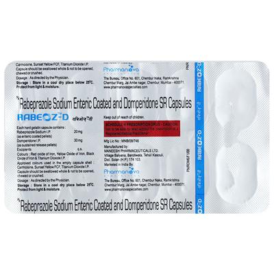 Rabeoz D Capsule 10'S - Ulcer/Reflux/Flatulence-Aaa