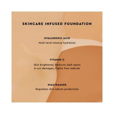 Kiro Daily Dewy Serum Foundation Hyaluronic Acid+ Vitamin C+ Niacinamide- Almond Beige 03 30ml - Foundation