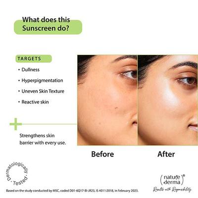 Nature Derma Hydrating Hyaluronic Acid Tinted Sunscreen Spf 50 Pa++++ 50 ml - Face Sunscreen