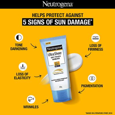 Neutrogena Ultra Sheer Dry-Touch Sunblock SPF 50+ PA+++ Helioplex XP 80 gm - Body Sunscreen