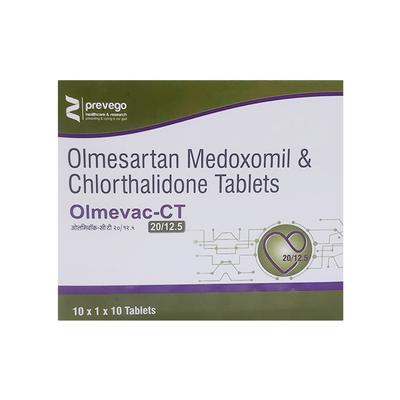 OLMEVAC CT 40/12.5 Tablet 10's - Hypertension-Ang