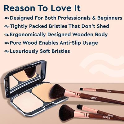 Gubb Elite Series Kit Set Of 5 (Blush, Eyeshadow, Eyeliner, Powder & Fan) 1's - Face Brush