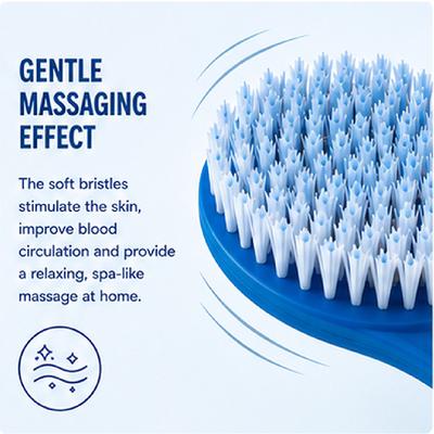 Vega Long Handle Bristle Bath Brush For Men & Women, Body Scrubber Brush For Removing Dead Skin (Ba-1/7) - Loofahs & Sponges