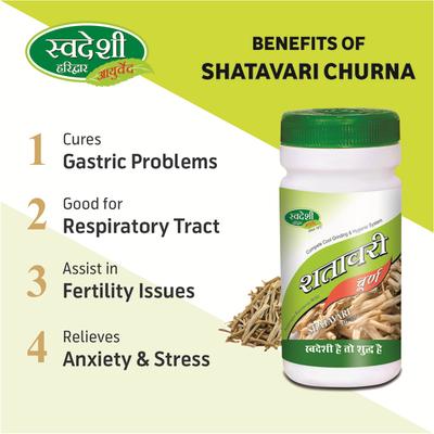 Swadeshi Shatavari Churna Powder 100 gm - Pure Herbs