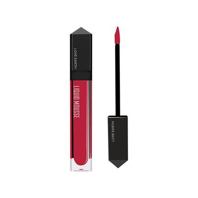 Love Earth Liquid Mousse Lipstick - Spicy Sangria Matte Finish Lightweight, Non-Sticky, Non-Drying 6 ml - Liquid Lipsticks