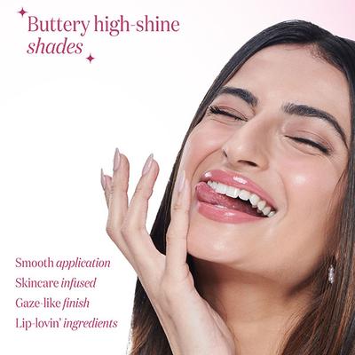 Gush Beauty Glaze Lip Oil Gloss High Shine and Hydrating Mauve Gloss - Wine O Clock 2.8 ml - Lip Glosses