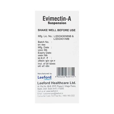 EVIMECTIN A Suspension 10ml - Parasitic Worms-Ant