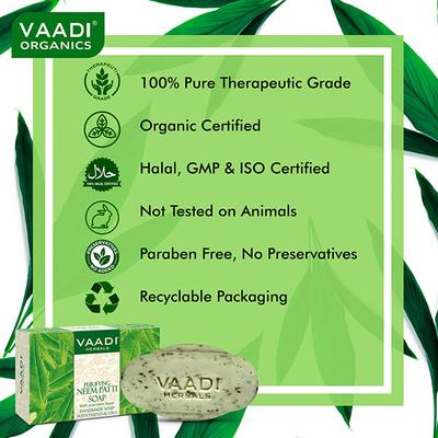 Vaadi Herbals Handmade Scrub Soap - Enticing Lemongrass 75 gm - Soaps