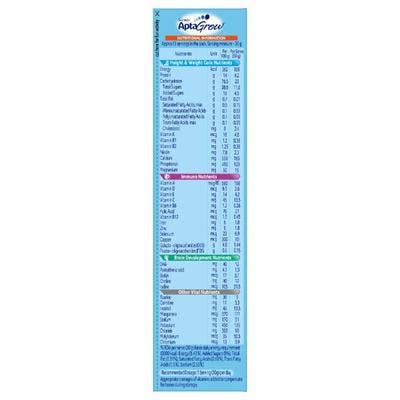 AptaGrow (3+ Years) Nutritional Powder - Vanilla Flavour 400 gm - Kids Nutrition