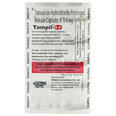 TAMPIL 0.4mg Capsule 10's - Bladder And Prostate Disorders-Dru