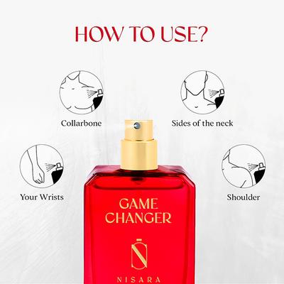 Nisara Game Changer Perfume Long-Lasting Fragrance Ambery Woody Fruity Eau De Parfum 50 ml - Men Perfumes (Edt/Edp)