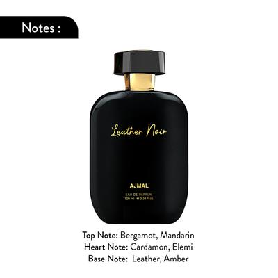 Ajmal Artisan - Leather Noir Long-Lasting Fragrance, Handpicked Luxury Perfume, Gift For Men 100 ml - Men Perfumes (Edt/Edp)
