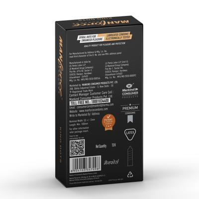 Manforce King Dots Condoms 3's - Plain/Flavoured Condoms