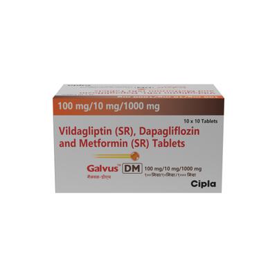 GALVUS DM 100/10/1000mg Tablet 10's - Diabetes-Ant