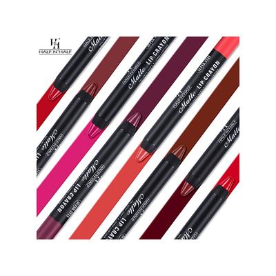 Half N Half Matte Lip Crayon Velvet Soft & Long Lasting, 24H Super Stay, Ultra Creamy, Intensely Pigmented 19, Sizzler 3.5 gm - Lip Crayons