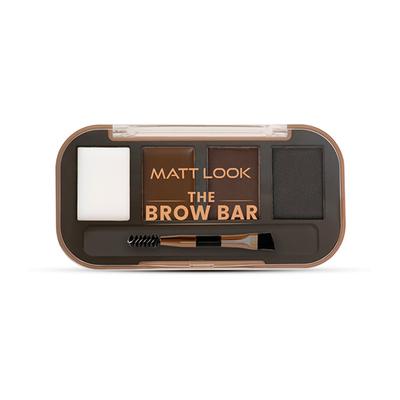 Matt Look The Brow Bar Eyeshadow & Eyebrow Enhancer Palette With Extereme Pigmented Matt Colors, Soft-01 8 gm - Kajal & Kohls
