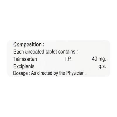TELTAS 40 Tablet 15's - Hypertension-Ang