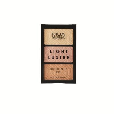 MUA Light Lustre Trio Highlight - Golden Kisses 9 gm - Highlighters & Illuminators